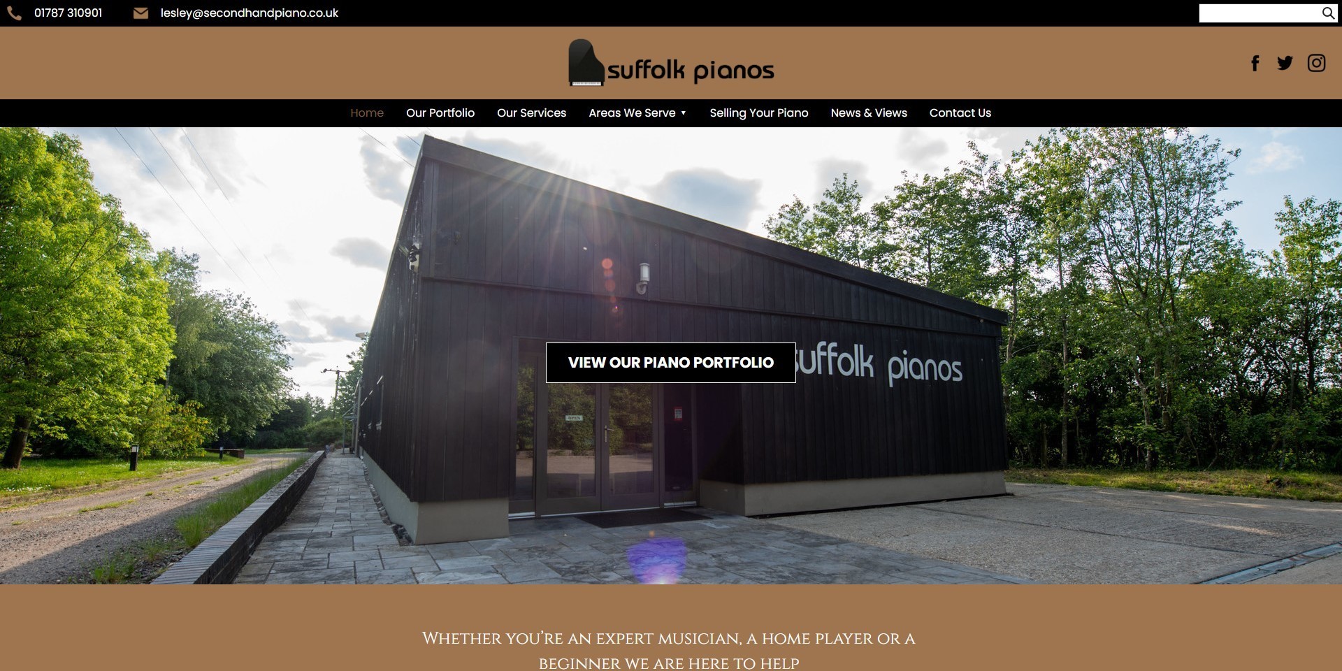 The new Suffolk Piano's website from it'seeze
