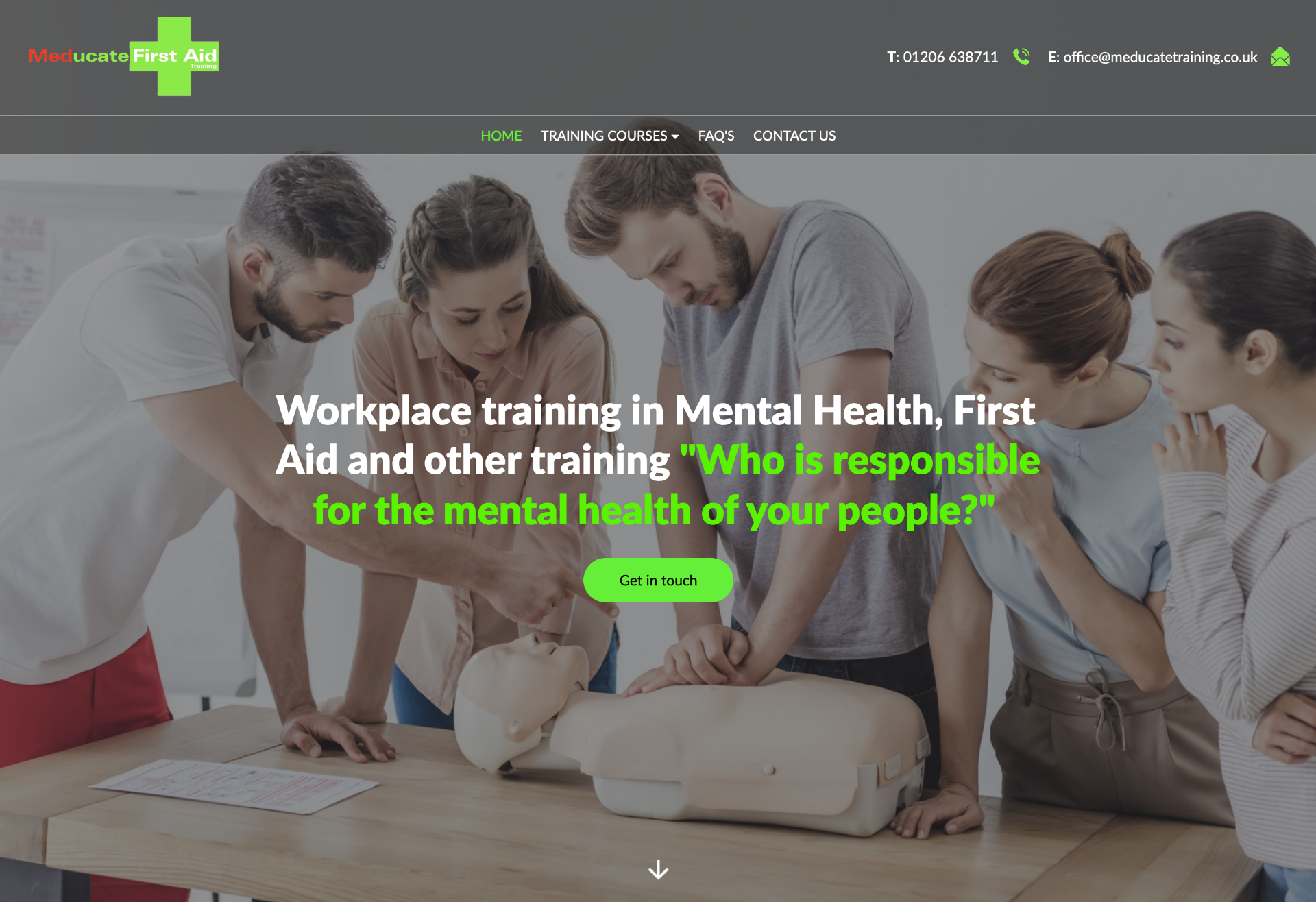 Meducate Training Ltd Website re design